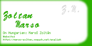 zoltan marso business card